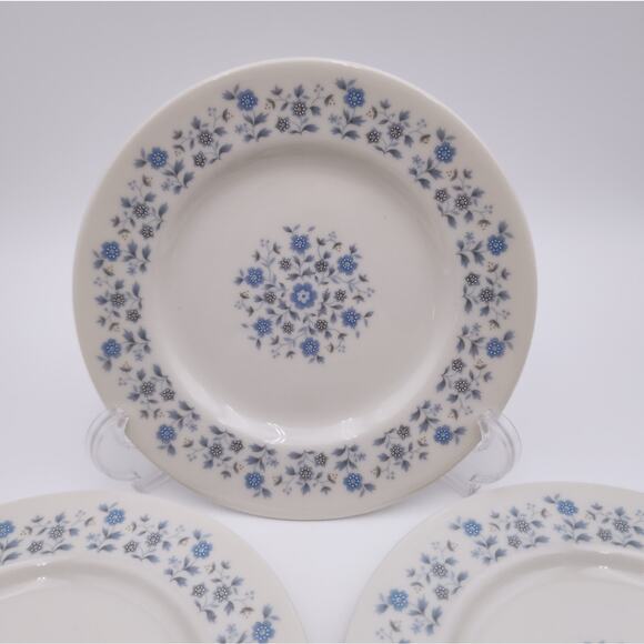 Set of 3 Royal Doulton Galaxy TC1038 Bread Plate China Blue White - Picture 2 of 10